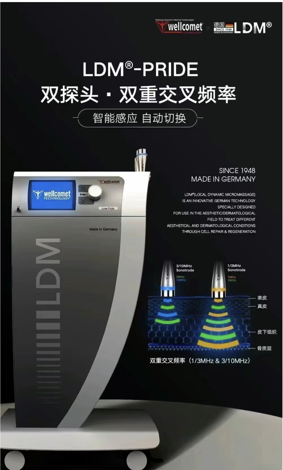 LDM-PRIDE — dual probe, dual crossed frequencies